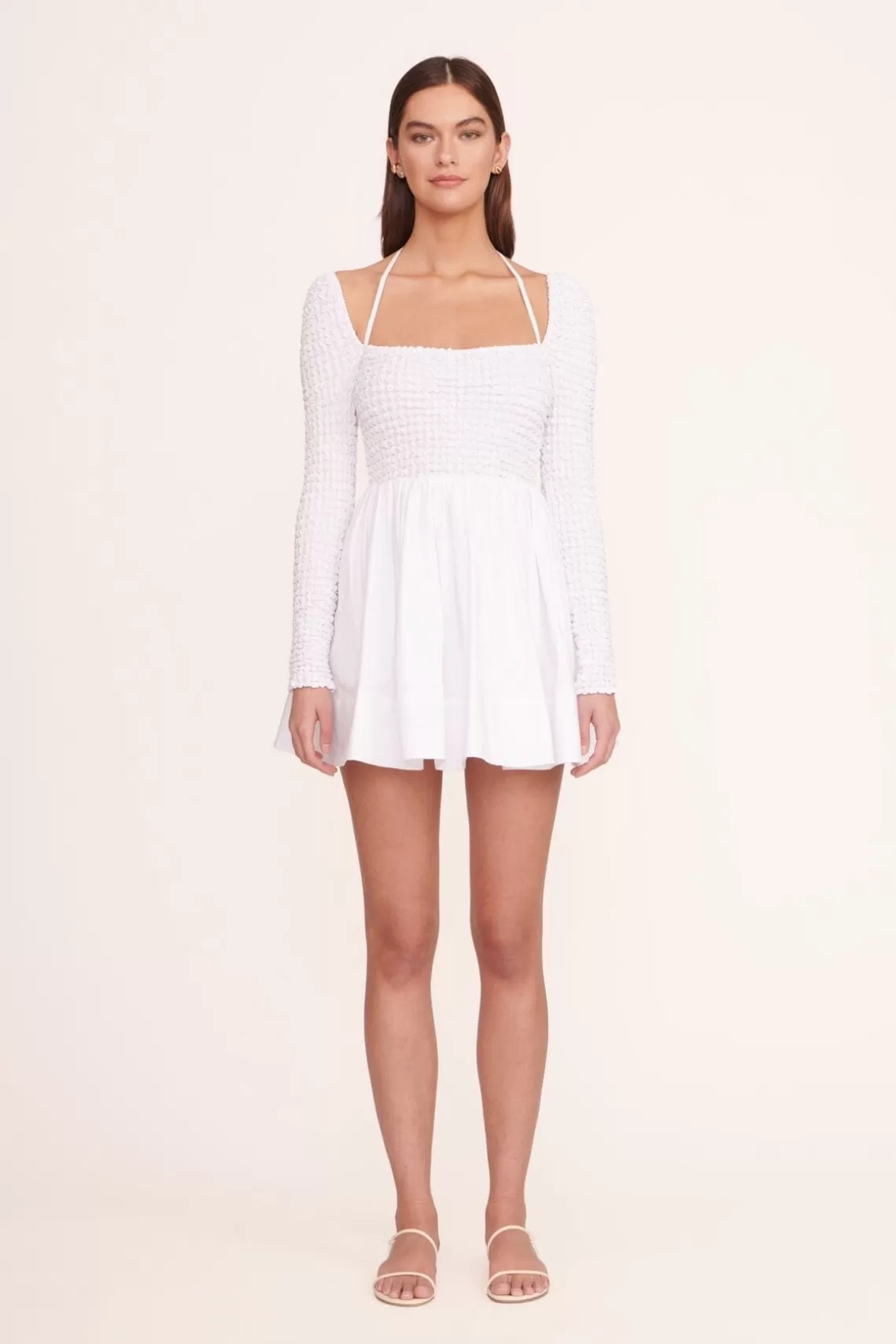 CLOTHING STAUD -CASSIDY DRESS - WHITE