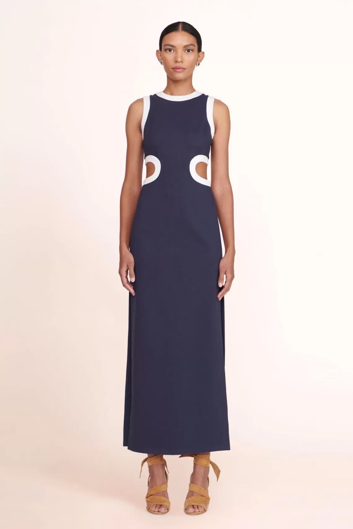 CLOTHING STAUD -DOLCE DRESS - NAVY WHITE