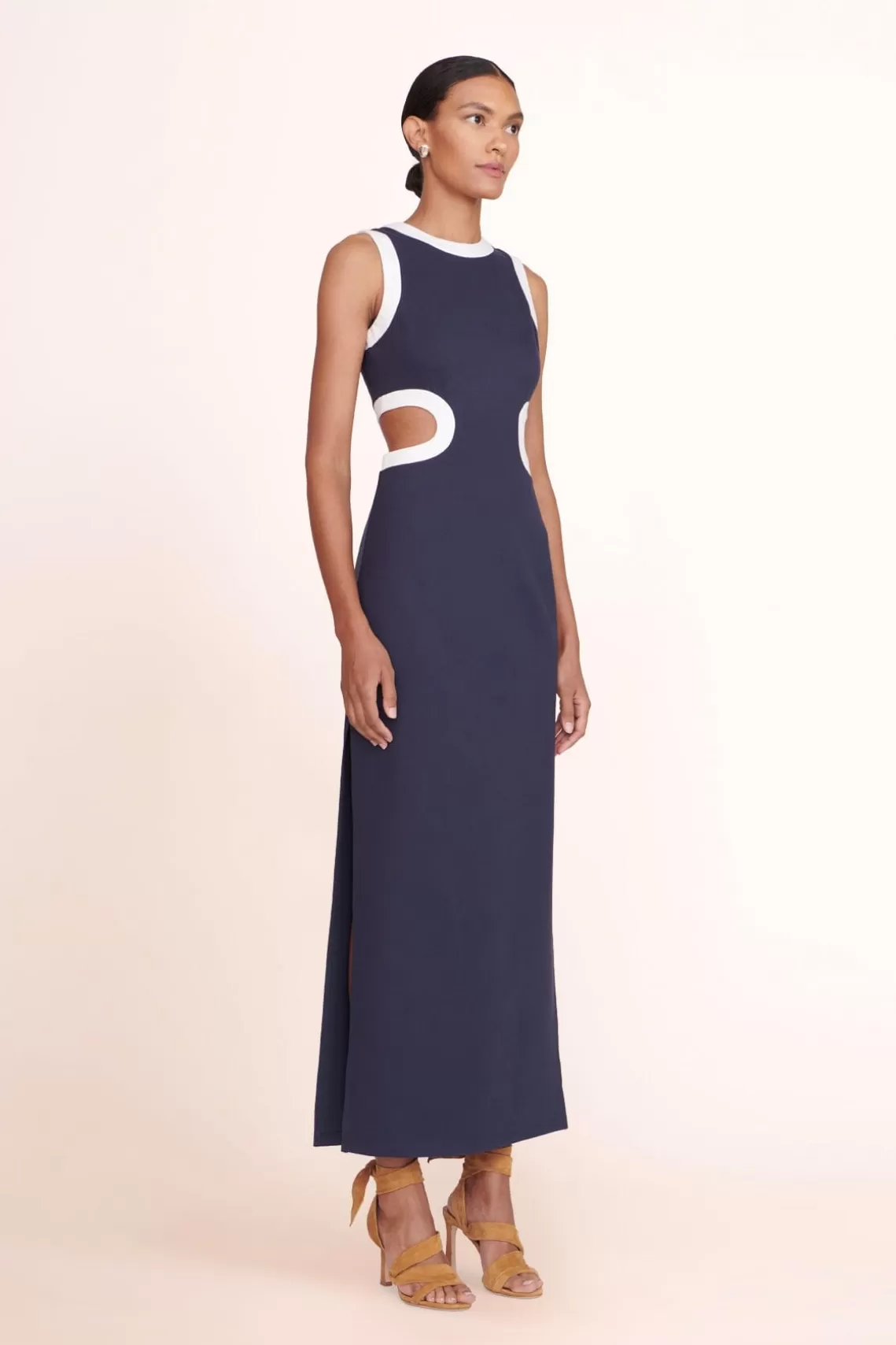 CLOTHING STAUD -DOLCE DRESS - NAVY WHITE