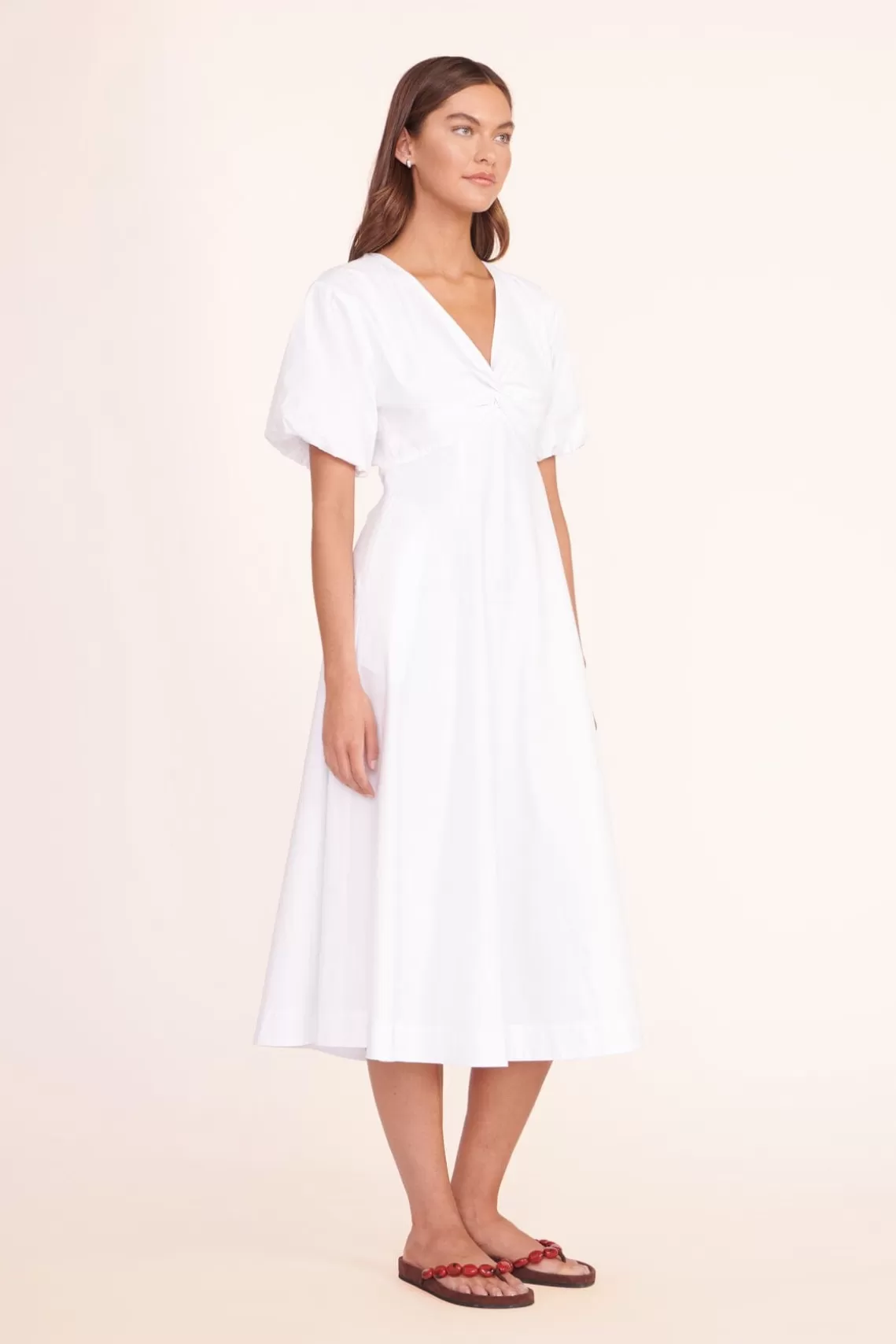 CLOTHING STAUD - FINLEY DRESS WHITE