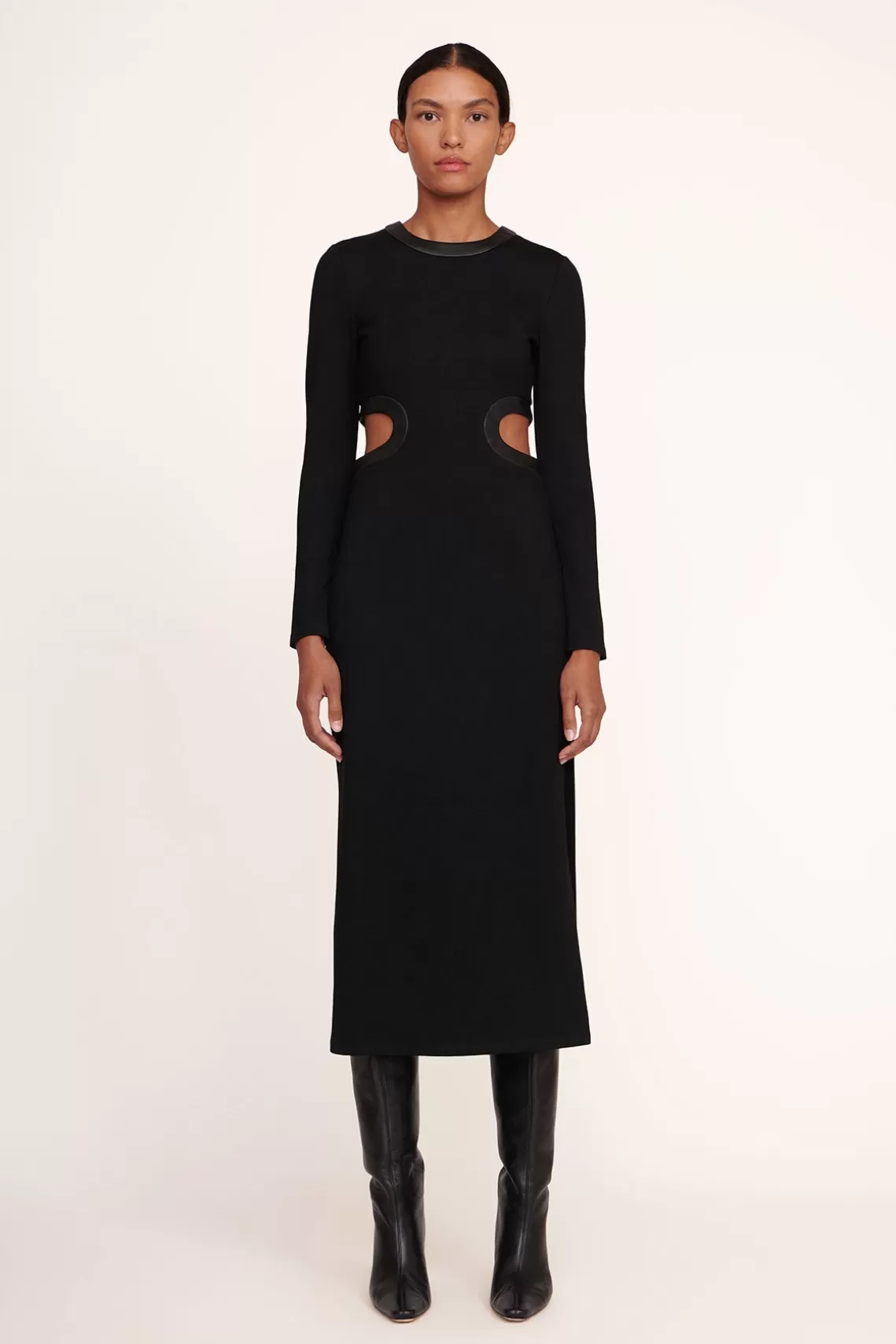 CLOTHING STAUD - LONG SLEEVE DOLCE DRESS BLACK