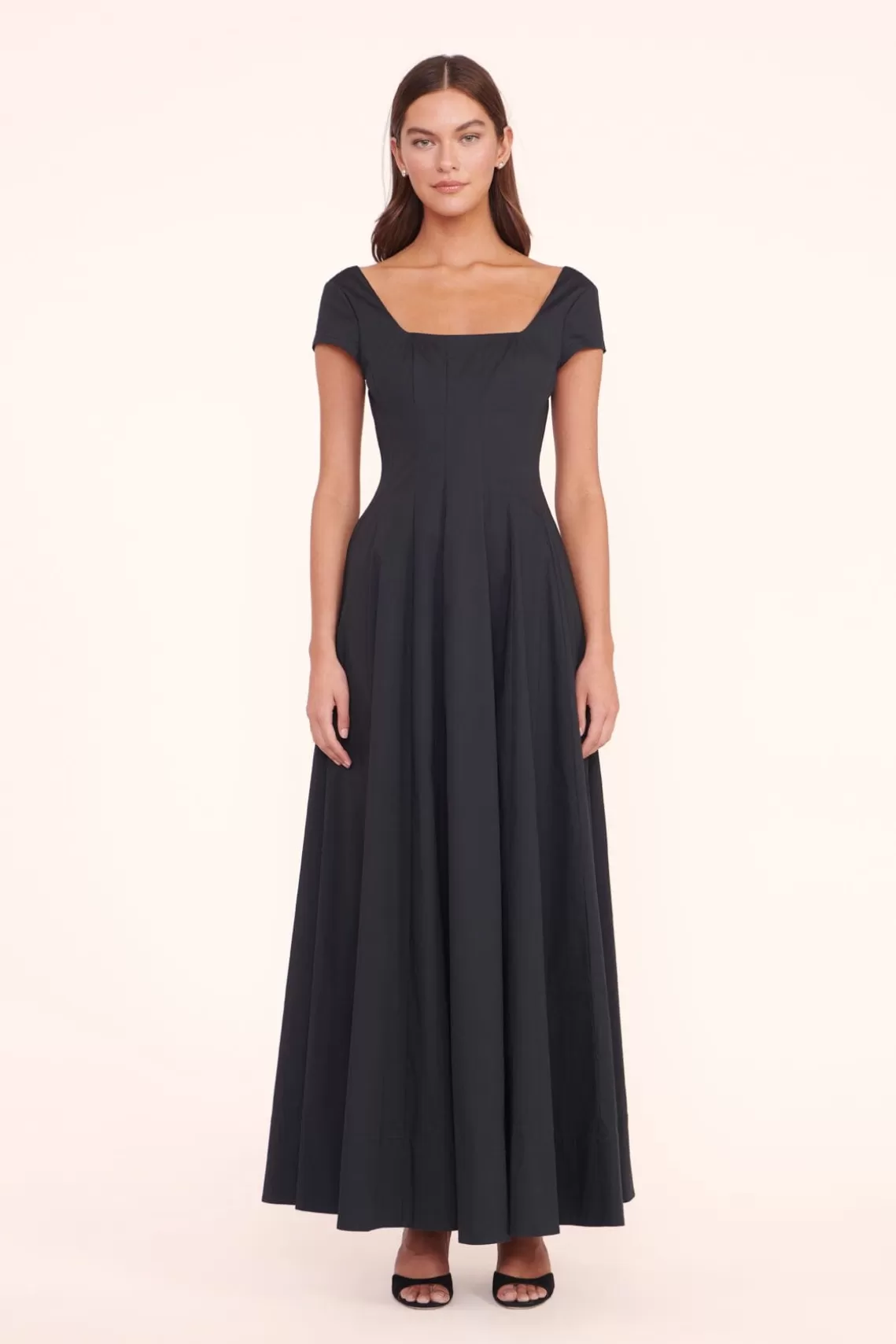 CLOTHING STAUD - MAXI SHORT SLEEVE WELLS DRESS BLACK