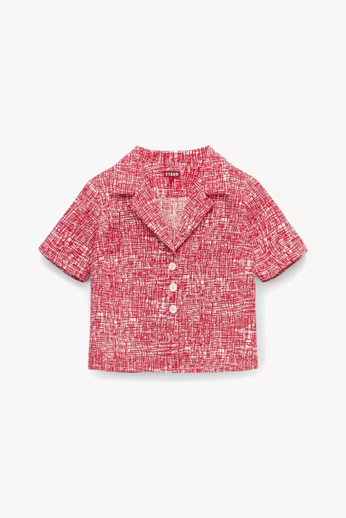 CLOTHING STAUD - NICOLA TOP PAPAYA CROSSHATCH