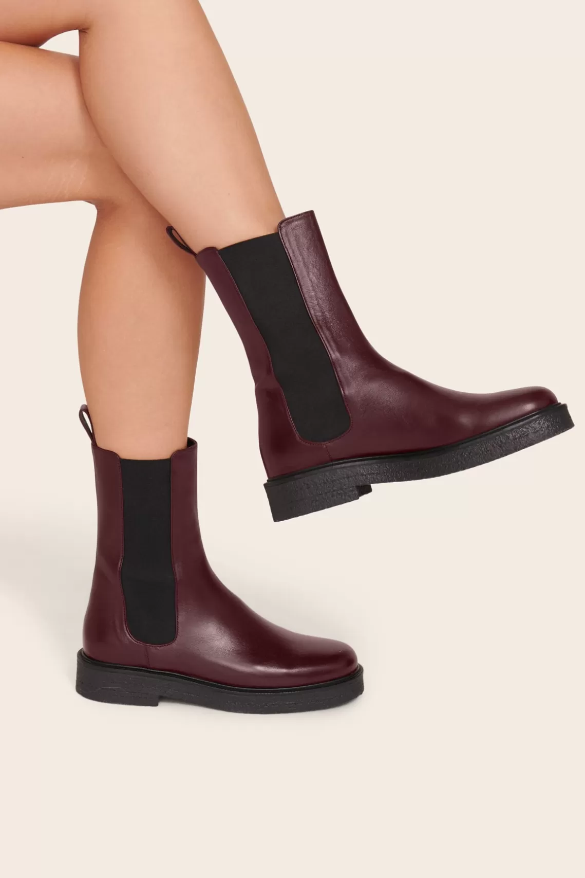 SHOES STAUD - PALAMINO BOOT BLACK PLUM