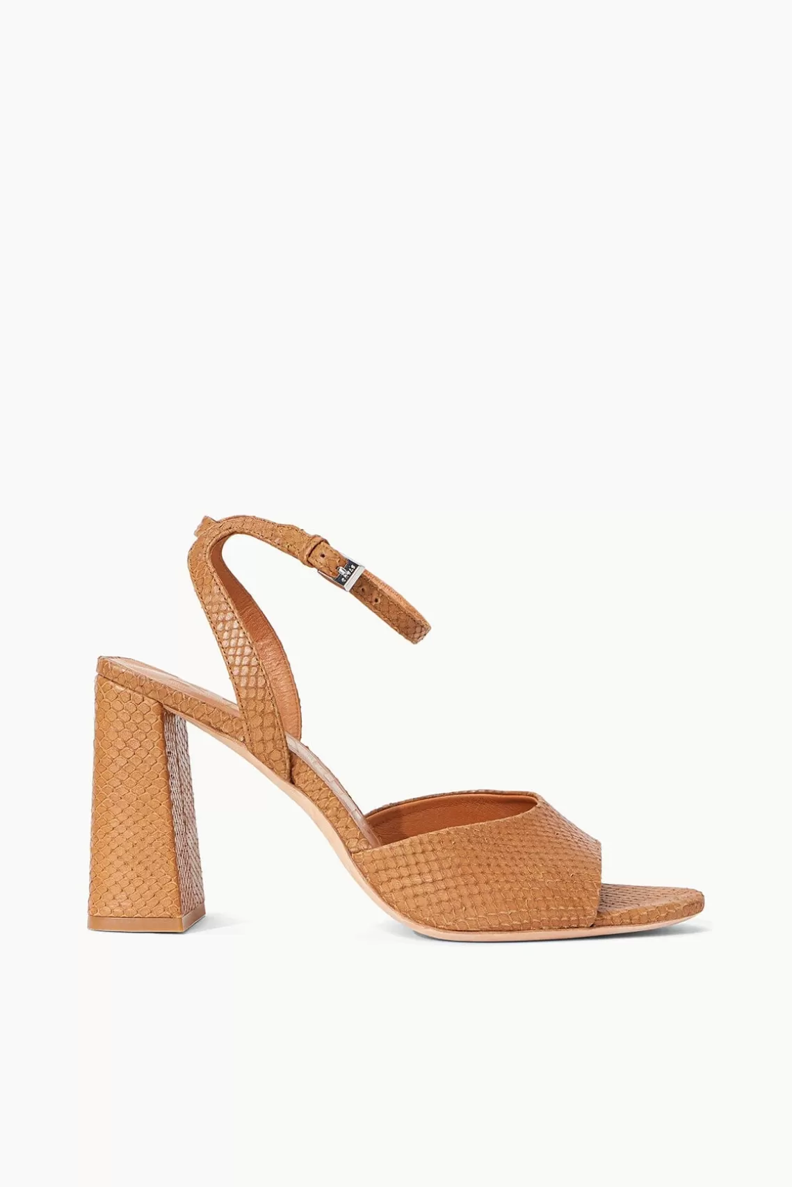 SHOES STAUD - SOLANGE HEEL SNAKE EMBOSSED TAN
